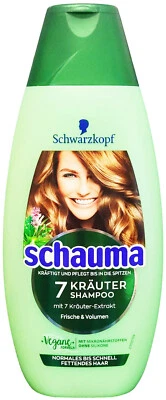 Schauma Shampoo 7-KRÄUTER 400ml Frische + Volumen normales bis fettendes Haar - Bild 1 von 4