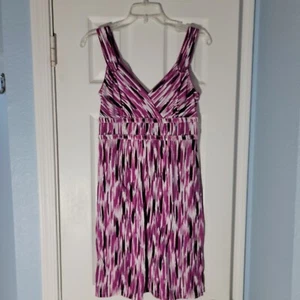 Vestido ANN TAYLOR Mujer Extra Pequeño Negro Rosa Blanco Informal Solero Loft - Imagen 1 de 7