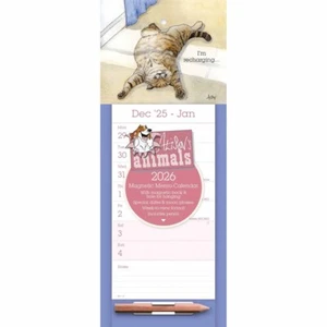 Otter House Alisons Animals Slim Magnetic Calendar 2026 - Picture 1 of 6