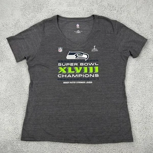 Women’s NFL Pro Line Seahawks Super Bowl 2018 Champions Shirt Gray Size 3XL EUC - Picture 1 of 8