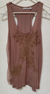 Halogen Women's Tank Top Racerback Size Small Mauve Pink Party Blouse - Image 1 of 4