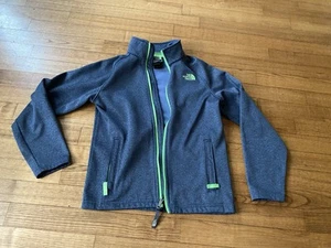 The North Face Fleece Navy Green zip up jacket outerwear Kids Boys Medium 10/12 - Picture 1 of 7