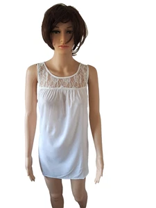 LA REDOUTE LADIES WHITE T SHIRT WITH LACE SLEEVELESS TOP UK 12 BRAND NEW - Picture 1 of 3