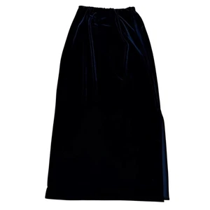 Maxi Falda Doble D Rancho Terciopelo con Abertura Cintura Elástica Negra EE. UU. - Talla Mediana - Imagen 1 de 9