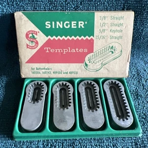 Vintage Sänger Vorlagen Knopflöcher 160506 160743 489500 489510 5/8" Schlüsselloch - Bild 1 von 8