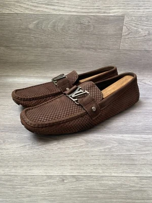 Louis Vuitton Monte Carlo Mocasín Marrón Cuero Mocasines Reino Unido 8.5 EE. UU. 9.5 Foto 1 de 4