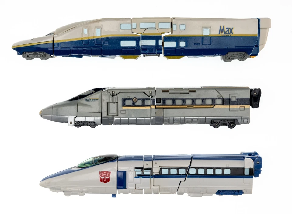 Transformers Robots in Disguise Team Bullet Train Set de 3 Rail Racers COMO SE MUESTRA Foto 1 de 4