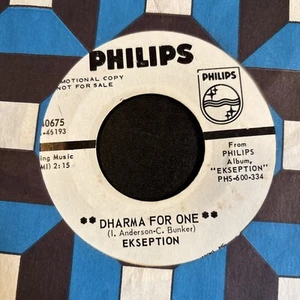 EKSEPTION Dharma For One / Air 45 PHILIPS Promo Close To NM - Picture 1 of 2