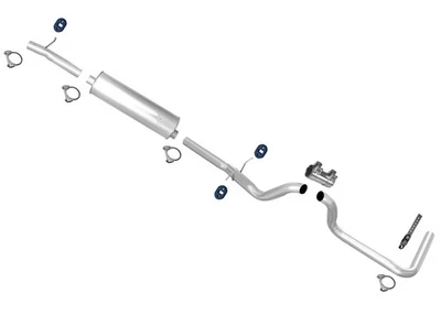Sistema de escape de tubo silenciador para Ford Van E150 250 92-96 4,9 L 138 pulgadas distancia entre ejes Foto 1 de 4