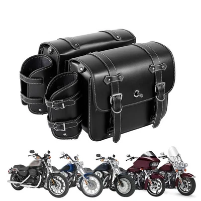 Motorcycle  Saddlebags w/ cup holder For Harley Davidson Street Glide Touring - Image 1 of 4