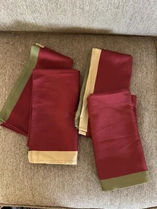 4 Pier 1 Imports Baumwollservietten würzig Farbblock 20x20 Baumwolle rot gold grün - Bild 1 von 6