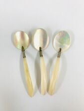 Vintage mother of pearl spoon| vintage shell spoon| ornate spoons| antique mothe