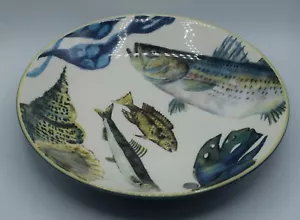 WILLIAMS SONOMA 2012 POISSON MARC LACAZE FISH INDIVIDUAL PASTA BOWL 9" #4 - Picture 1 of 7