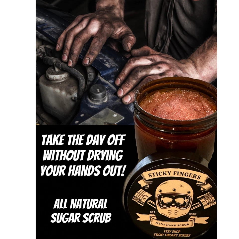 Mens' Body Scrub ~ All Natural ~ Sugar and Grape Seed Oil ~ 8oz ~ - Image 1 of 1