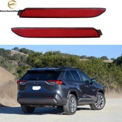 For Toyota Sienna 2010-2017 Rear Lens Bumper Reflectors Tail Lights Red Pair - Image 1 of 4