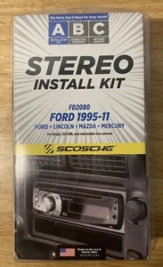  Scosche Stereo Install Kit FD2080 Ford 1995-11 Single, ISO DIN, Removable-face  - Picture 1 of 2