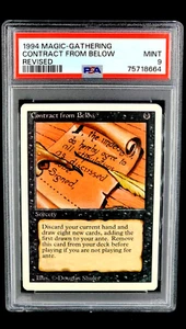 1994 MtG Magic the Gathering Revised Contract From Below Rare PSA 9 Reserve List - Picture 1 of 12