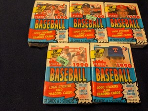 1990 (5) Fleer Baseball Cello Pack Sealed. Never tampered with.