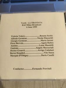 Live Opera Recording CD2026 Traviata Scotto Filacuridi Sereni Rubeo mandelli - Picture 1 of 1