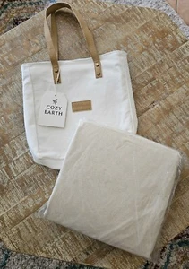 Cozy Earth Linen Bamboo Kingsize Fitted Sheet Natural NEW *SHEET ONLY* TOTE BAG - Picture 1 of 12