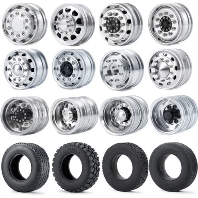 Vorderseite Rückseite Felgen Reifen Für 1/14 RC TAMIYA Tractor Truck RC Cars - Bild 1 von 4