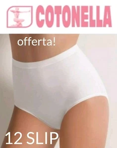 12 SLIP ALTO COTONELLA 3941 DONNA CULOTTE BIELASTICO MODAL INTIMO MUTANDA - Foto 1 di 7