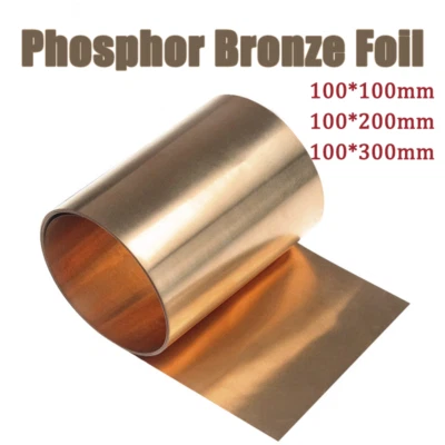 Phosphor Bronze Sheet Metal Plate-Custom Cut 100*100/100*200/100*300mm 0.1-0.8mm - image 1 of 4