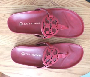 Tory Burch Red Miller Sandal 9.5 EUC - Picture 1 of 4