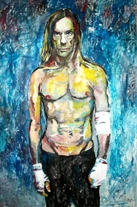 IGGY POP ! ROCK PUNK ! MARCELO NEIRA ART LIMITED EDIT PRINT HAND SIGNED #1/25 - Picture 1 of 1