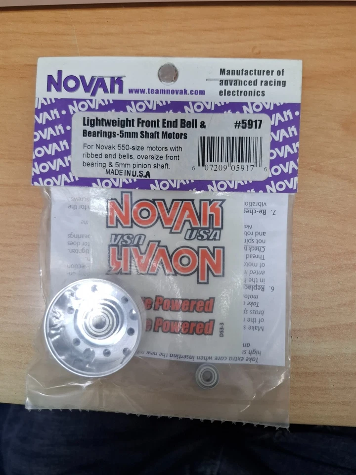 NOVAK #5917 Lightweight Front End Bell and Bearings - 5mm -Shaft Motor - Image 1 of 1