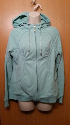 Sudadera con capucha CASCADE SPORT azul con cremallera para mujer talla grande L  Foto 1 de 3