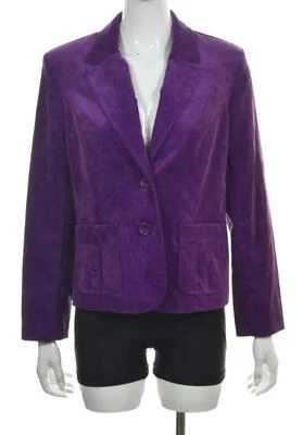 Chaqueta Studio Works Mujer Talla 12P P Púrpura Pana Básica Manga Larga Poliéster Foto 1 de 4