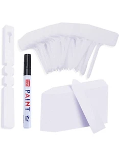 Plant Labels Tags Markers Signs White Waterproof Plastic 150 Pcs No Fade... - Picture 1 of 7