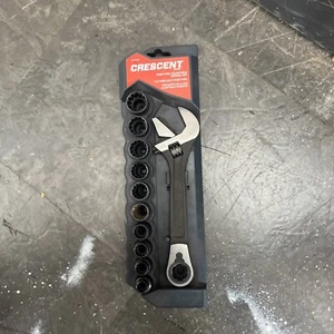 Crescent CPTAW8 X6 - Pass-Thru Adjustable Wrench & Socket Set 11 Pieces - Picture 1 of 10