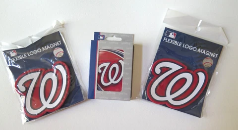 THREE (3) PIECE WASHINGTON NATIONALS, PLAYING CARDS & MAGNET CLOSEOUT PACKAGE Cover