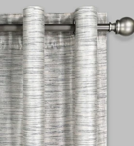New Eclipse Blackout Grommet Panels (2) 52"x95" Horizontal Stripe Lined - Picture 1 of 9