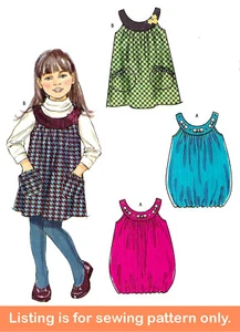 SEWING PATTERN Sew Girl Clothes Clothing Jumper Easy Simple Toddler Pockets 6377 - Picture 1 of 2