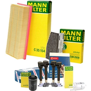 Mann Filters Bosch 4 Coils Denso 4 Double Platinum Spark Plug Tune Up Kit For VW - Picture 1 of 1