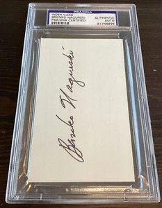 Bronko Nagurski Autographed Index Card - PSA / DNA Certified Authentic - Bears - Picture 1 of 3