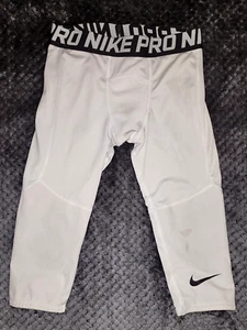 Nike Pro Boys Youth Dri-Fit 3/4 Tights Size M White (CK4542-100) - Picture 1 of 12