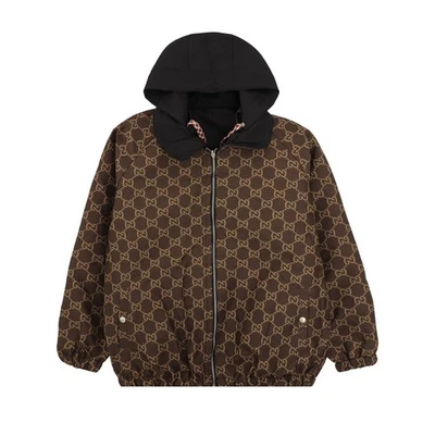 Gucci classic check logo men's hooded casual coat size:L - Image 1 of 4
