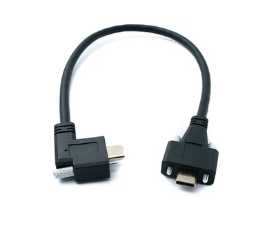 SYSTEM-S USB 3.1 Gen 2 Kabel 30 cm Typ C Stecker zu Stecker Panel Mount Winkel - Bild 1 von 4