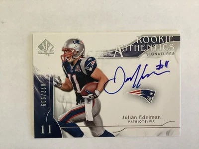 Julian Edelman 2009 SP Authentic Rookie Authentic  Signatures Auto 627/999 - Image 1 of 4