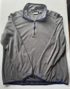 L.L. Suéter Pullover Grande Gris Frijol y Azul Cremallera 1/4 Cremallera Cuello Simulado Reg En muy buen estado - Imagen 1 de 9