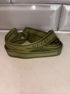 Authentic Gucci ribbon Green lettering Made in Italy 80 Inches Long 1/2 “ Wide - Picture 1 of 1