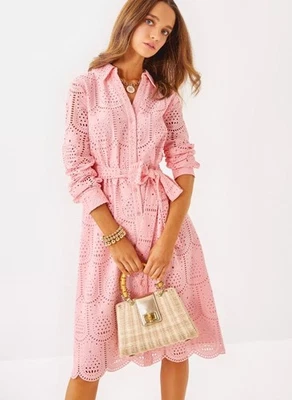 Lilly Pulitzer Women's Eira Midi Shirtdress, Style# 018197, Size 2 Pink Muse - Image 1 of 4