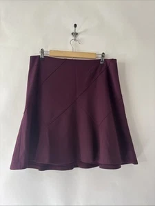 White House Black Market Womens Ponte Flirty Purple Skirt Size 12 New With Tags - Picture 1 of 15