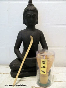 "kleines Matcha-Set" Bambus Chasen + Löffel im Set Bambusbese und Löffel Set ♥ - Bild 1 von 2