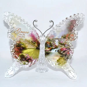 Thomas Kinkade Grace Crystaline Butterfly Bradford Exchange - Foto 1 di 1
