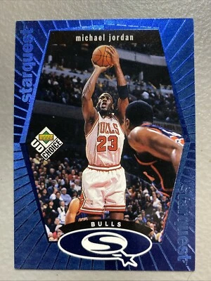 Michael Jordan Bulls 1997-'98 Upper Deck Coll. Choice Blue Starquest # SQ30 Foto 1 de 2